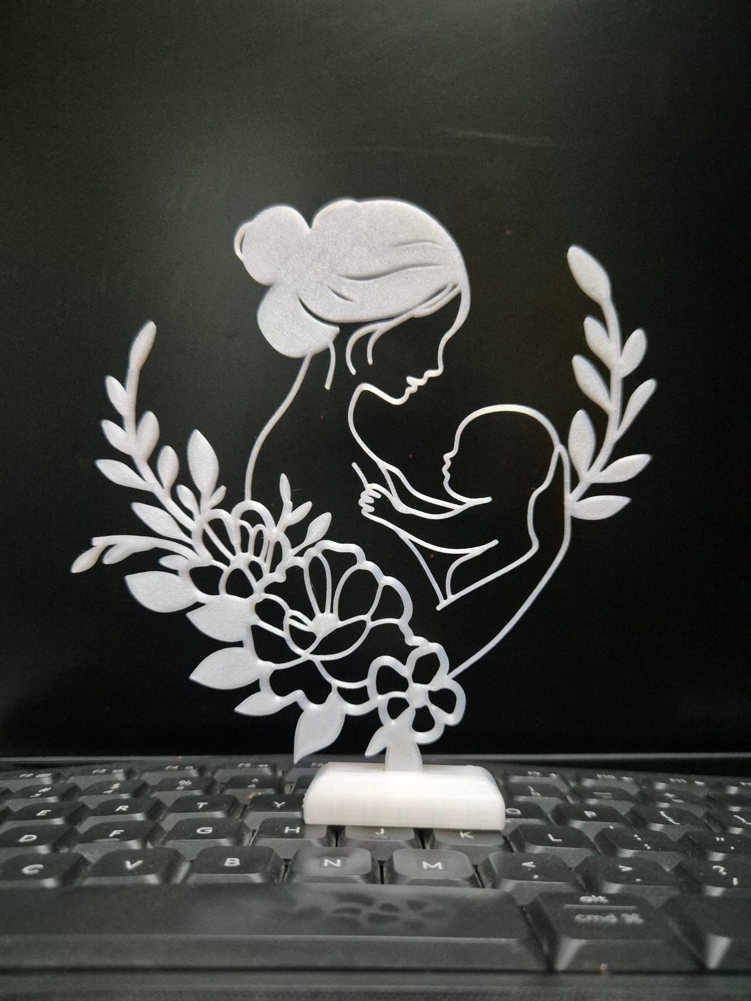Maa Line Art — Handcrafted 3D Print by Dastaan India