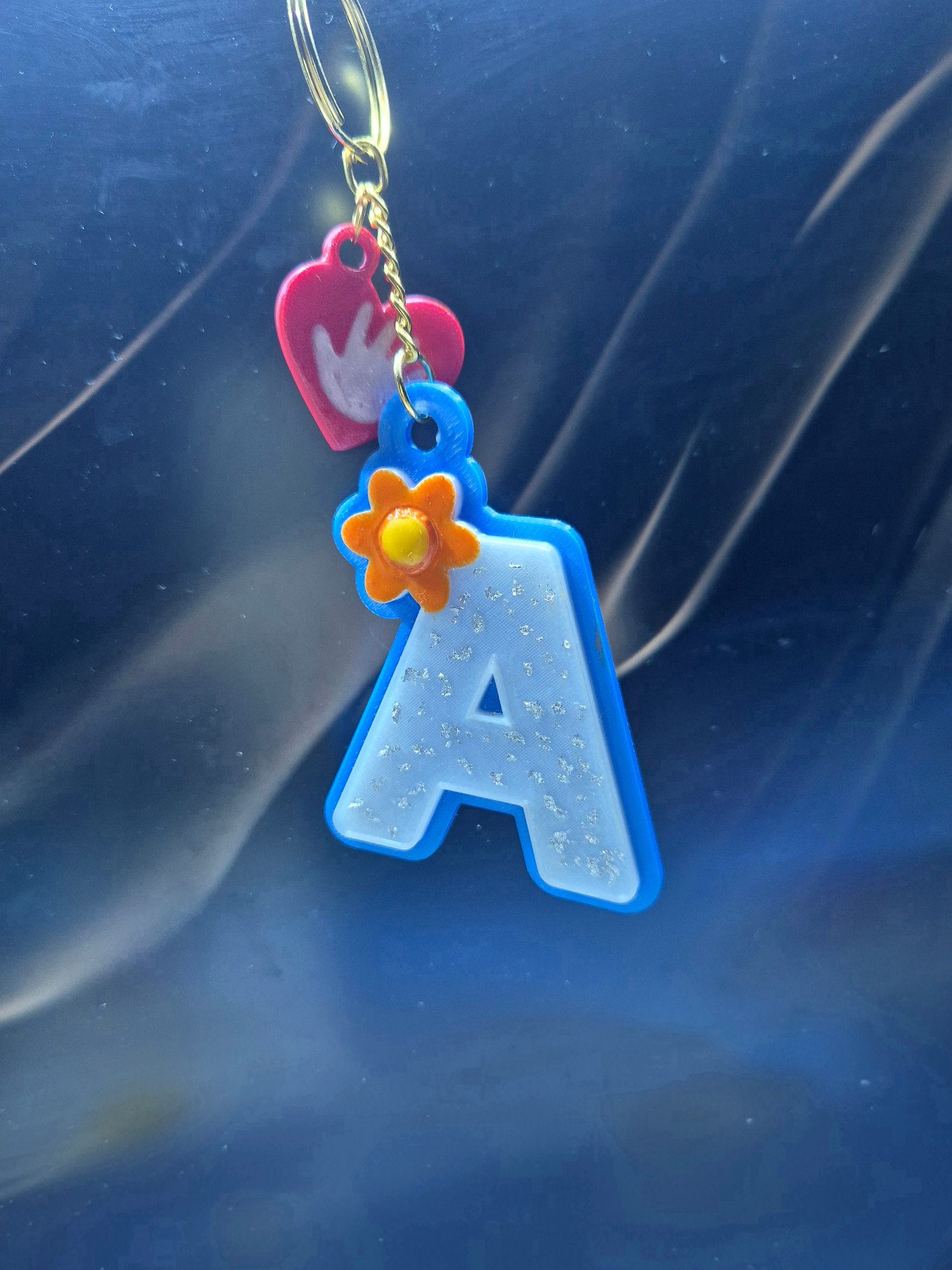 Alphabetical 3D Printed Resin Keychain — Handcrafted Keychain by Dastaan India